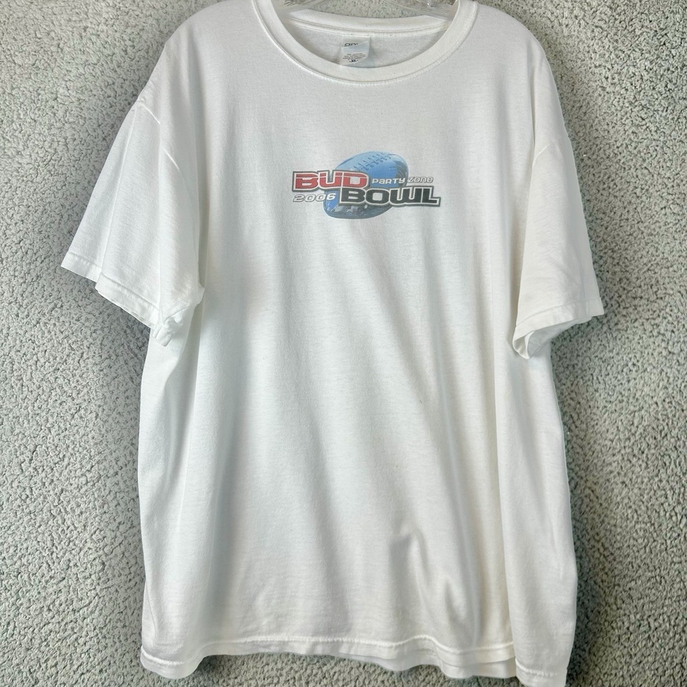 VTG 2006 Bud Bowl Party Zone T Shirt‎ Size XL Anvil Tag Football